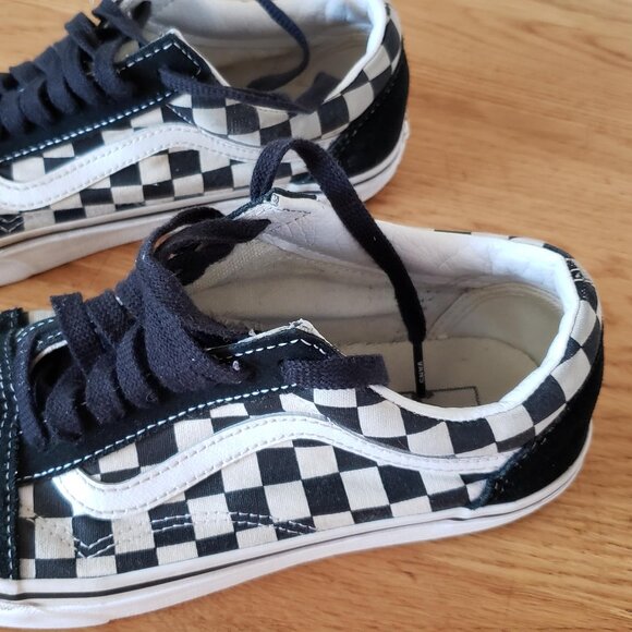 Vans Unisex Iconic Old Skool Checker Board Shoes Mens 7 Womens 8.5 gently worn - Picture 3 of 9